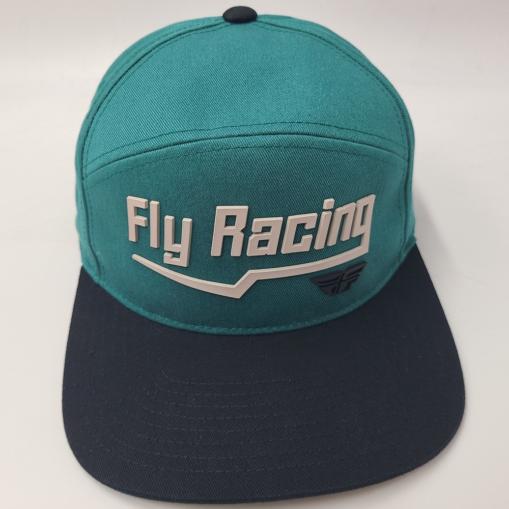 Fly Racing Hat Snapback Teal Black Moto Co‎ Motorcross Dirtbike Sample Logo Men